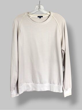 Patrick Assaraf Crewneck Sweatshirt Men Medium Beige Minimalist Luxury Pullover